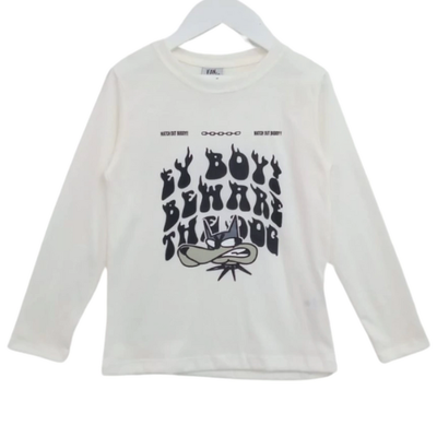 Remera Ey Boy! Blanca