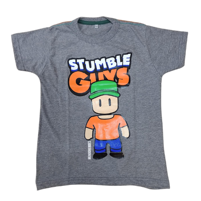 Remera Stumble Guys Gris