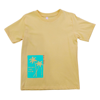 Remera Palmeras Nature Amarilla