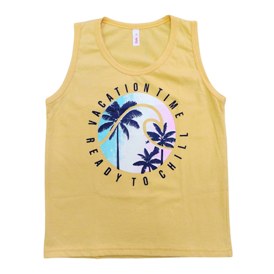 Musculosa Vacation Time Amarilla