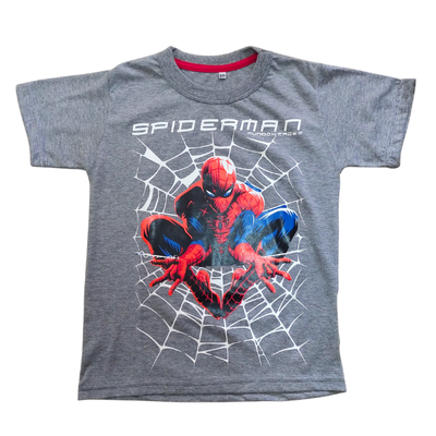 Remera Hombre Araña Gris