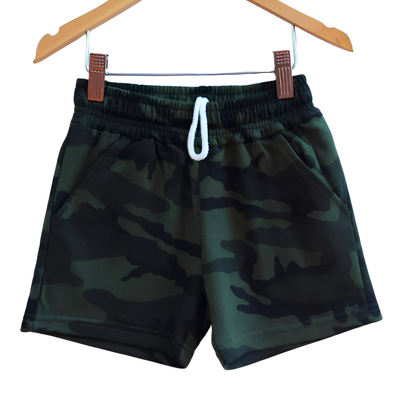 Short Algodón Camuflado Verde