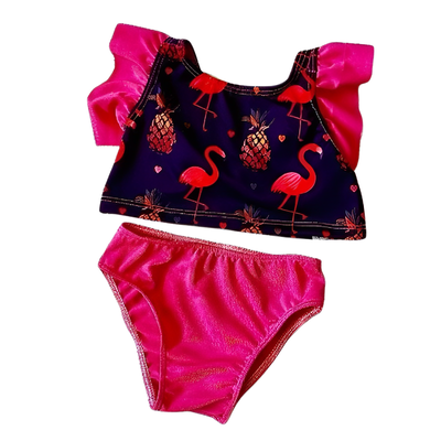 Malla Bikini Flamencos Fucsia