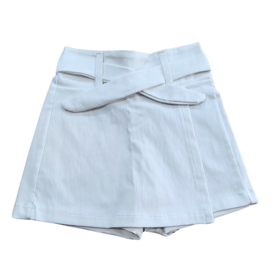 Short Pollera Blanco Bengalina