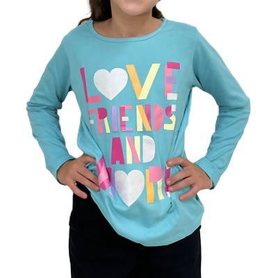 Remera Love Friends Turquesa