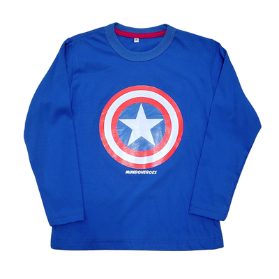 Remera Capitán América Escudo Azul