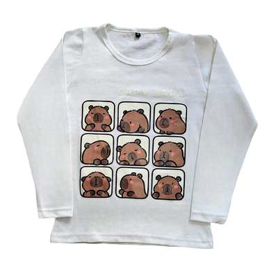 Remera Capybara Blanca