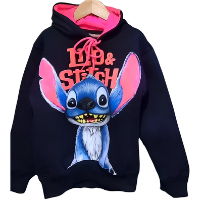 Buzo Lilo Y Stitch Negro