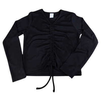 Remera Frunce Negro
