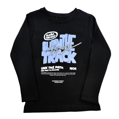 Remera Burnthe Track Negra