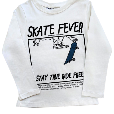 Remera Skate Fever Blanca