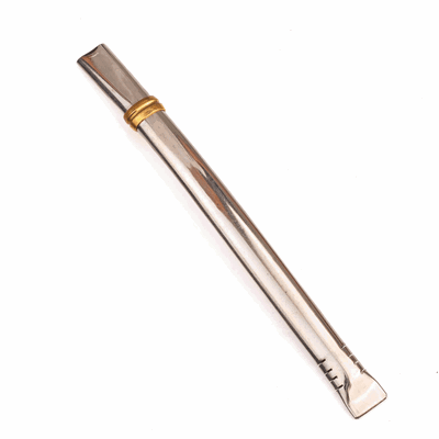 Bombilla Chata Acero Inox Corta