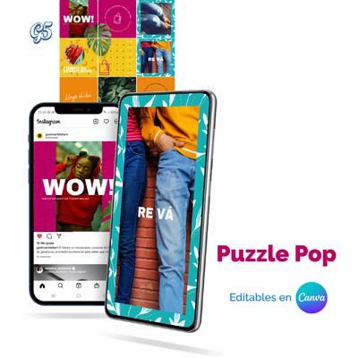 Pack de Diseños estilo “Puzzle POP” (50 páginas)