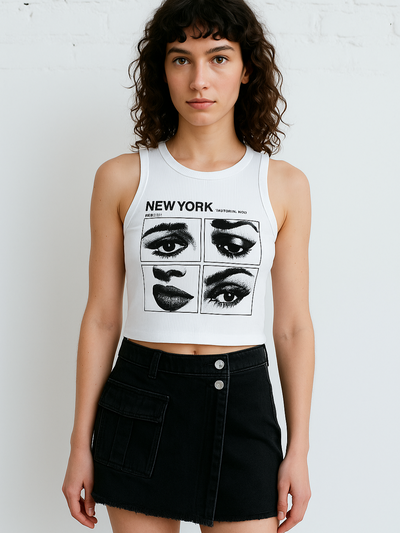 SHORT POLLERA DE JEAN RÍGIDO