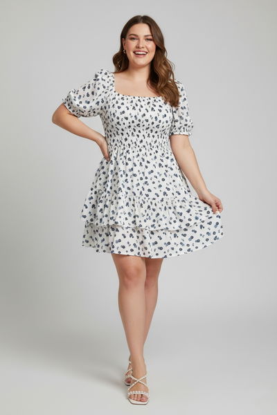 Vestido Corto Hawaii Estampado Floral Playa
