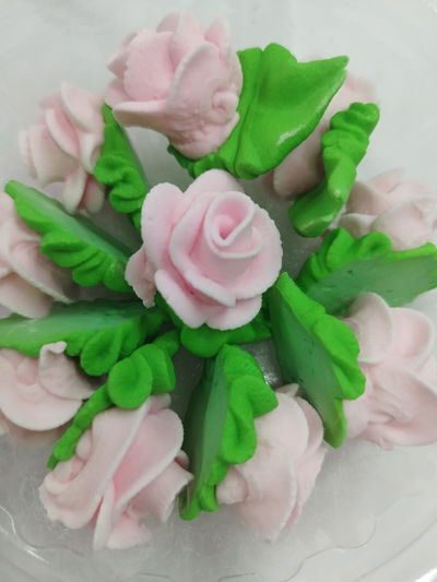 ADORNO FLOR ROSA GRANDE AZUCAR  POTE