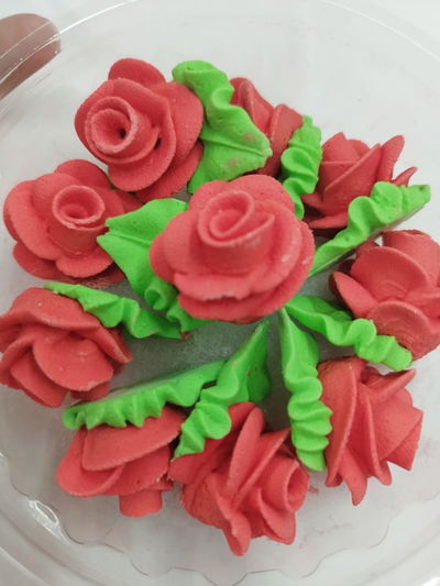 ADORNO FLOR ROSA GRANDE AZUCAR  POTE