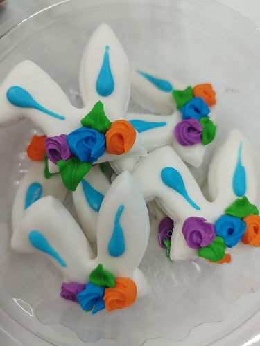 OREJITAS CONEJO CON FLORES GLASE PASCUAS 