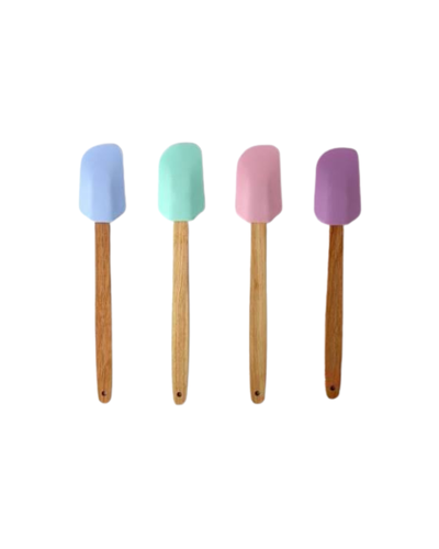 ESPATULA SILICONA GRANDE MANGO MADERA