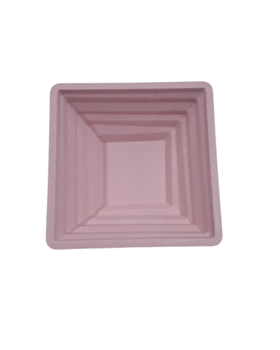 BOWL RECIPIENTE CUADRADO ROSA 