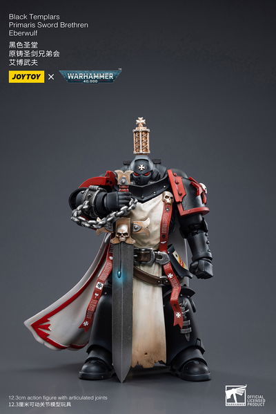 Warhammer 40K Black Templars Primaris Sword Brethren Eberwulf 1/18 Scale Figure