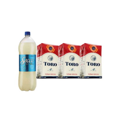 Secco 3l + 3 toros tintos 1l