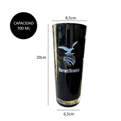 Vaso de Fernet negro 700ml