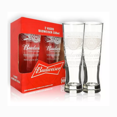 Vasos Budweiser 330ml x2