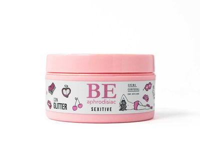 Crema Corporal SENSUAL MASSAGE - BE Pheromonas con Glitter 200gr
