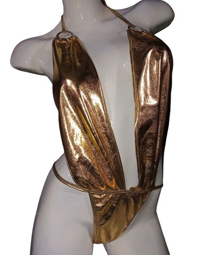 Body TRIKINI 2 TIRAS - VINILO - DORADO