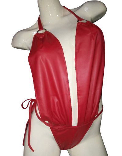 Body TRIKINI 2 TIRAS - VINILO - ROJO