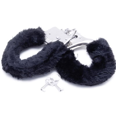 Esposas Metal y Peluche HANDCUFFS - NEGRA
