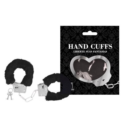 Esposas Metal y Peluche HANDCUFFS - NEGRA