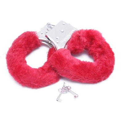 Esposas Metal y Peluche HANDCUFFS - ROJA