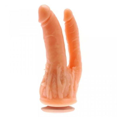 Dildo DOBLE HOT - SKIN VENTOSA - SXS - (14x3cm)