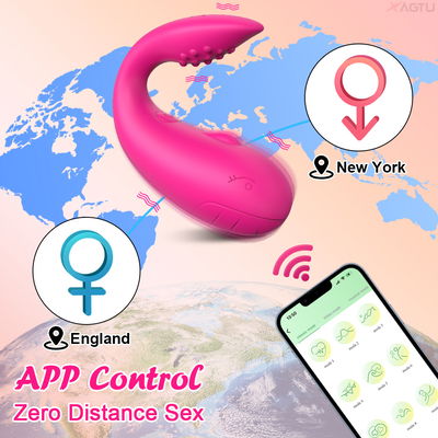 APP USB Vibrador p/Parejas WHALE (9 func)