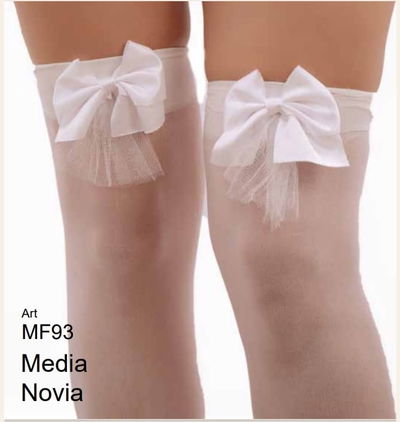 Medias PUÑO ANCHO MOÑO TUL - BLANCO - PS