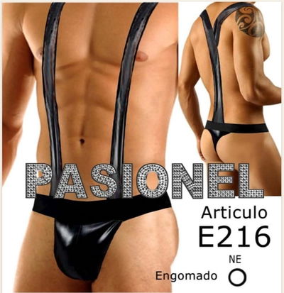 Tanga ECOCUERO c/TIRADORES - NEGRO - PS