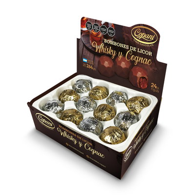 Choco Bombon de Licor WHISKY/COGNAC (x und)