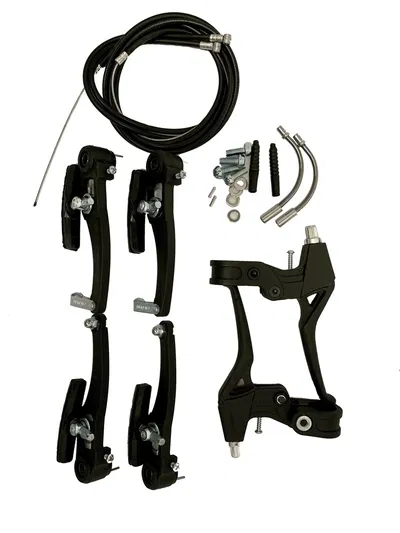 Kit De Freno V-brake Plastico Niño C/ Cable Y Funda Negro