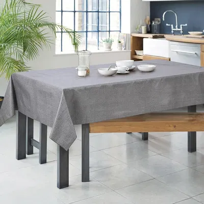 Mantel Cuerina efecto Lino Gris
