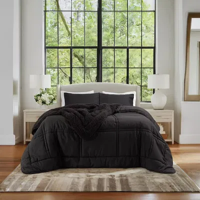 Acolchado Sense Duo Negro  King