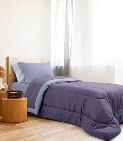 Acolchado Plus Basic Violeta 1 1/2 pl 