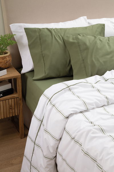 Sábanas Oxford Nep Verde 600 HQ 1 1/2 Plazas