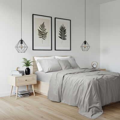 Sabanas Hogar Colors Gris  2 1/2 pl