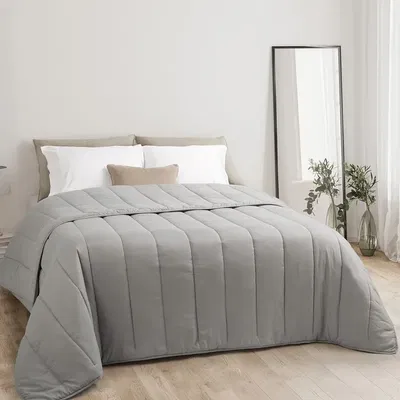 Acolchado/Cover 4 Estaciones Gris Medio  King