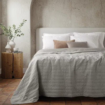 Cover Amazonia Queen Gris Simil Lino