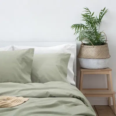 Sabanas Sense 100% Algodon  Oliva Suave 1 1/2 pl