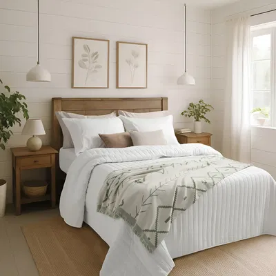 Manta/Cubre Sillón / Pie Cama Chenille Étnico 180x130 Terra Verde Jacquard 