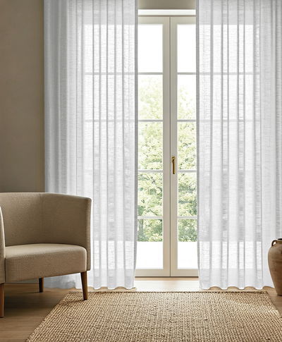 Cortina Berlin Blanco simil gasa de algodon